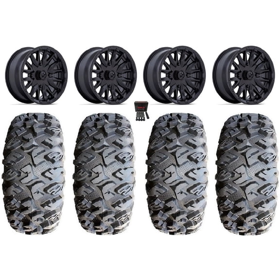MSA Creed 14" Wheels Black 27" MotoClaw Tires Polaris RZR XP 1000 / PRO XP / Ranger XP 900/1000