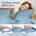 thumbnail image 3 of Luxclub Cooling 7 pc Microfiber Sheet Set, Denim Split King- Soft, and Deep Pocketed Comfortable Bed Sheets, 3 of 8
