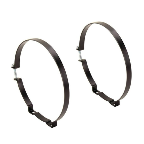 Speedway Motors Steel Tank Mounting Brackets for 10 Inch Diameter Tanks Universal Fit Pair Painted Black Heavy Duty Design Allows Custom Mounting Solutions