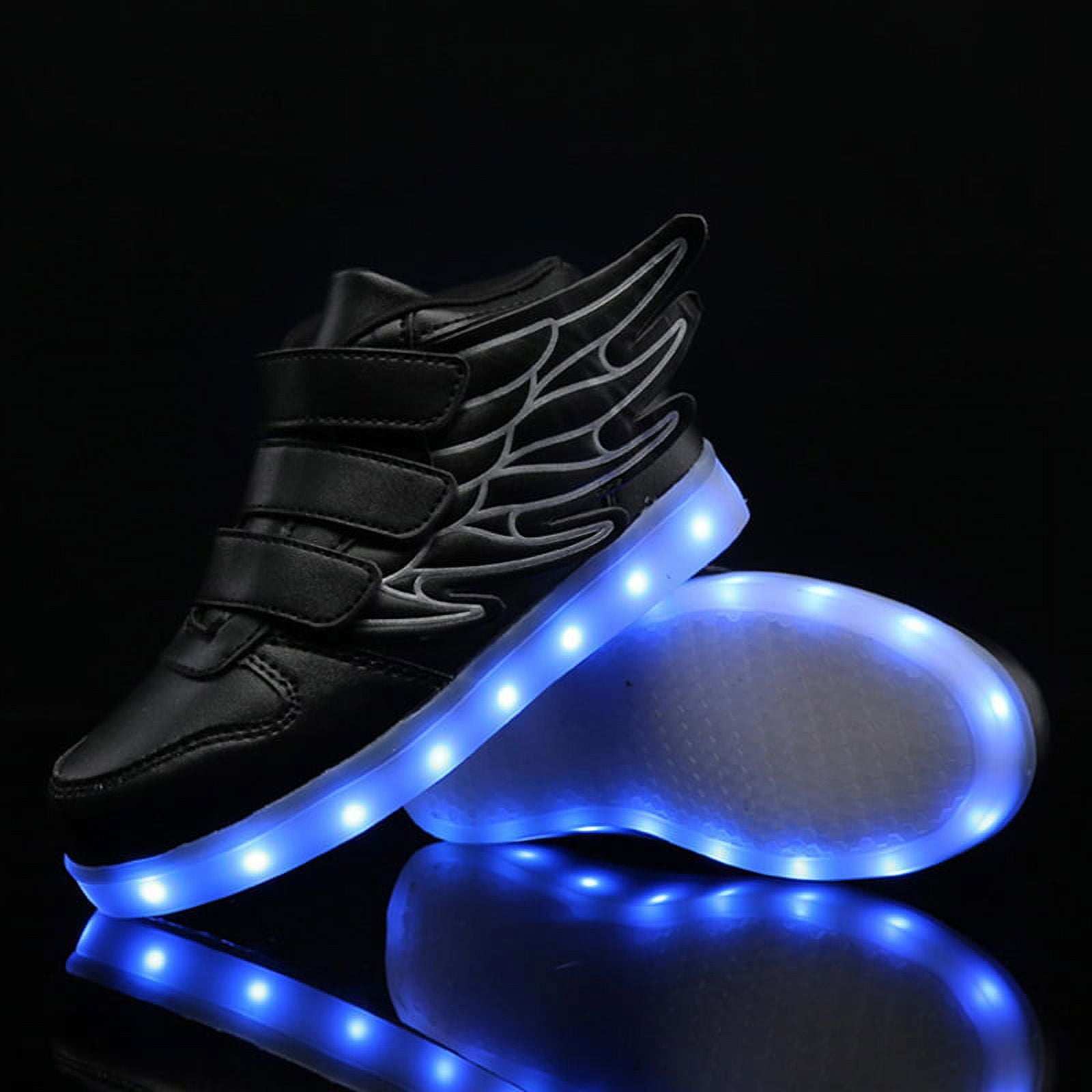 Neon Kyx Kids Black Tennis Shoes - Size 2 - Neon Light Up - Rechargeable |  eBay