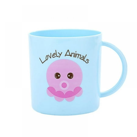 

3pcs Kids Plastic Cup Drinking Cup Milk Cup Toothbrushing Cup Cartoon Printing Cup with Handle