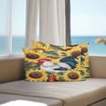 thumbnail image 4 of Outdoor Pillow Cover Rooster Sunflower Butterfly Set of 2 Waterproof Throw Pillowcases Floral Leaf Decorative Patio Furniture Pillows for Couch Garden Indoor & Outdoor Use, 4 of 9