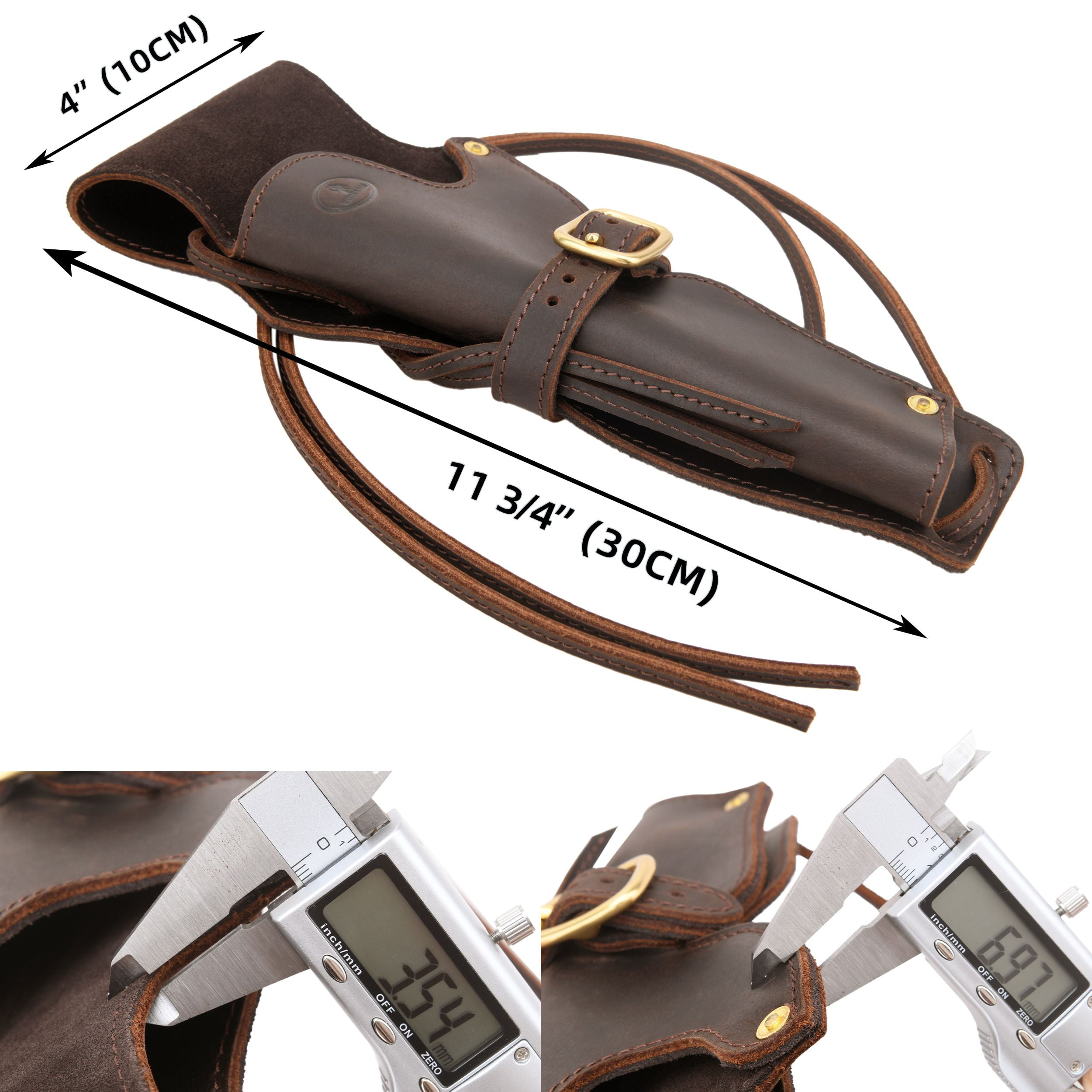 WAYNE'S DOG Handmade Holster Full Leather Western Cowboy Revolver Cover COFFEE