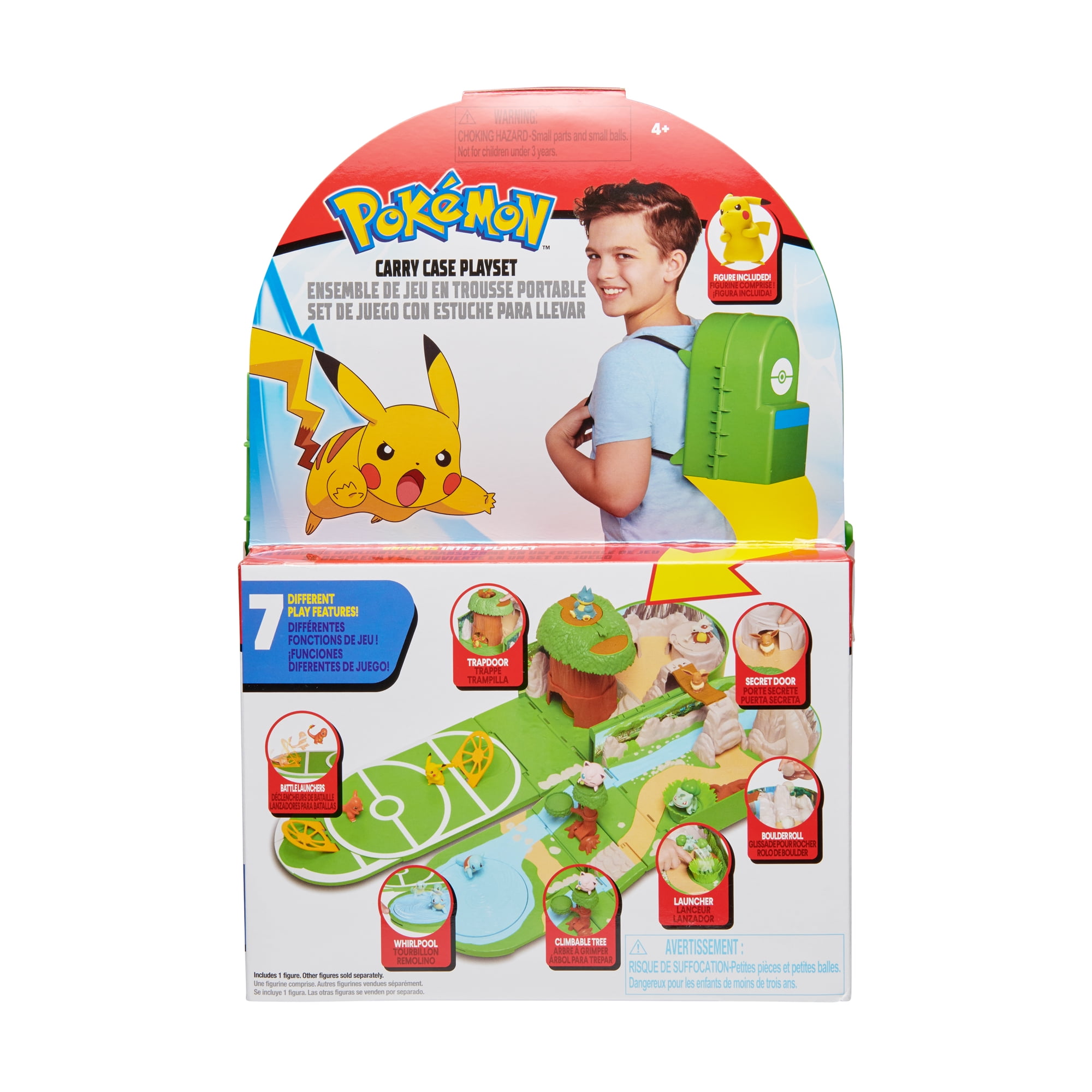 Details about   2020 Pokemon Carrying Case Medium Playset Portable Backpack & 2" Pikachu Figure 