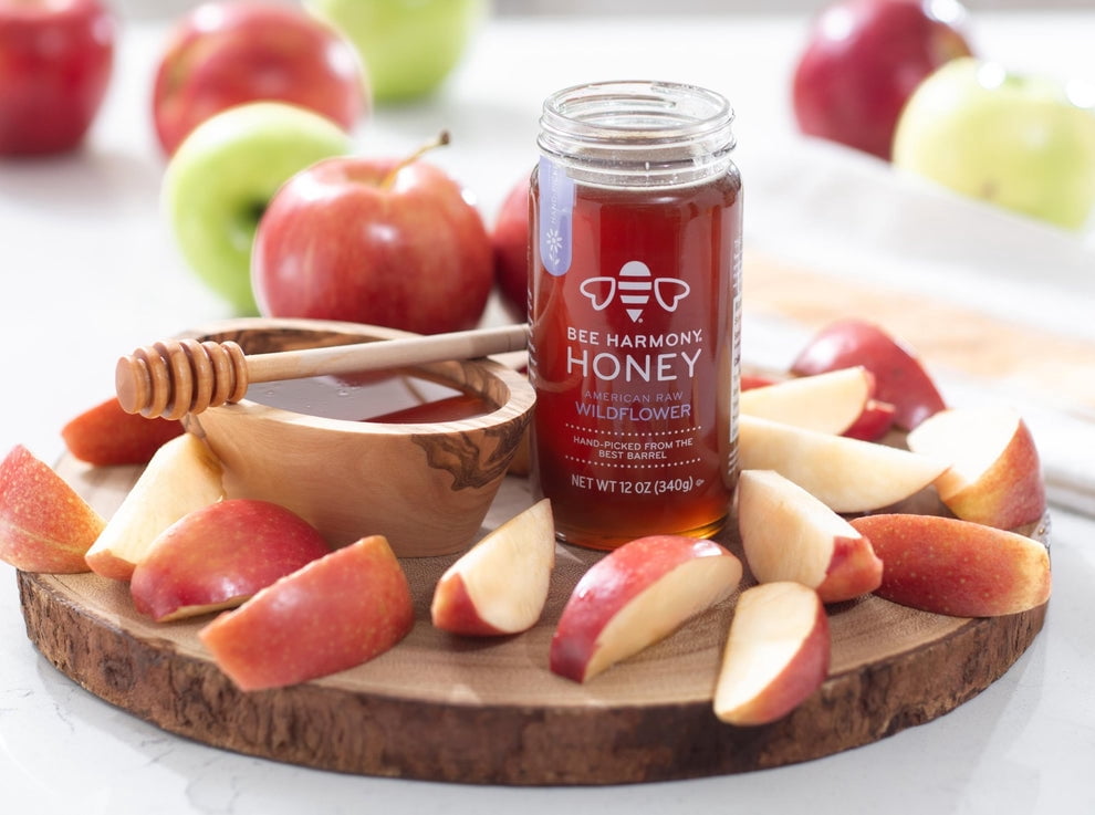 Pack of 6, Bee Harmony American Raw Wildflower Honey, 12 oz