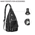 thumbnail image 3 of Celestial Shoulder Backpack - Artistic Cosmic Design with Starry Night Sky Motifs, Fashionable Lightweight Daypack for Work & Travel, 3 of 4