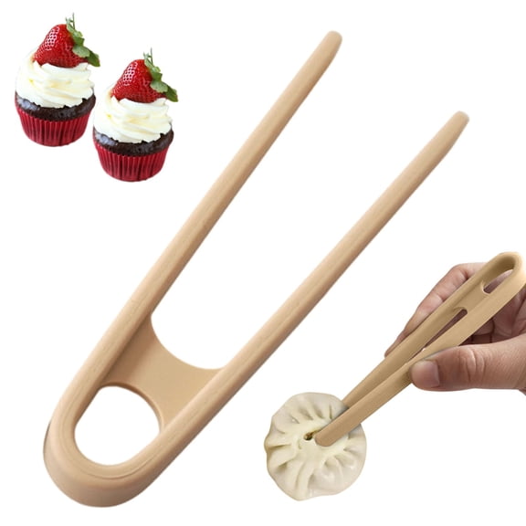 Silicone Kitchen Tongs - Ribbed Tip Serving Tongs with Lock - Heat Resistant Food Tongs for Cooking - Cream Yellow