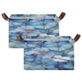 thumbnail image 2 of Wobogo Pale Blue Butterfly Storage Basket 16.9×11.4×10in Collapsible Oversized with Metal Iron Frame, 2 of 8