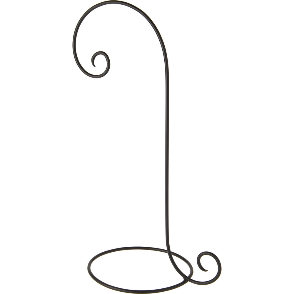 Bard's Wrought Iron Black Ornament stand, 18" H x 7.5" W x 10.25" D