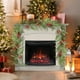 thumbnail image 4 of Decoraciones navideñas, adornos navideños, guirnalda de hiedra artificial, guirnalda de enredaderas colgantes artificiales, hojas de hiedra artificiales para decoración de mesa, enredaderas colgantes, 4 of 6