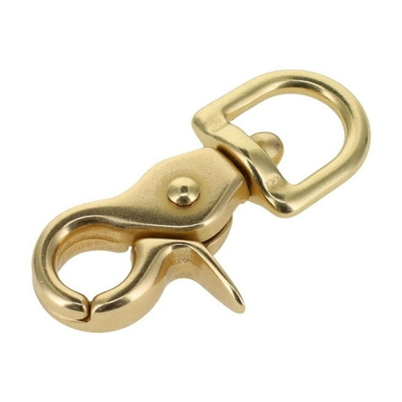 3008A 7/16" Natural Brass, Mini Swivel Trigger Snap, Solid Brass-LL