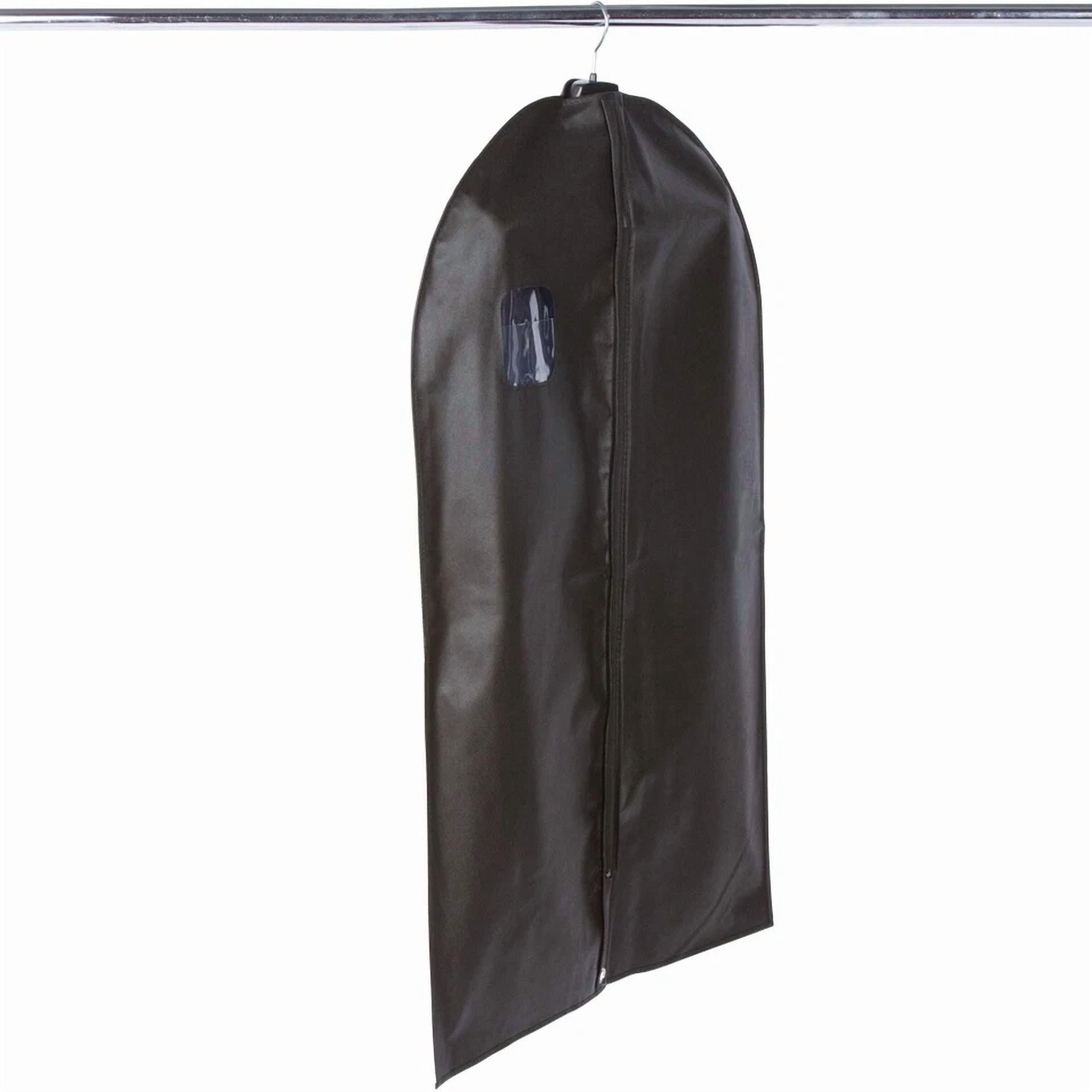 Black Non-Woven Dust-Proof Garment Cover Suit Dress Storage Travel Garment Bag