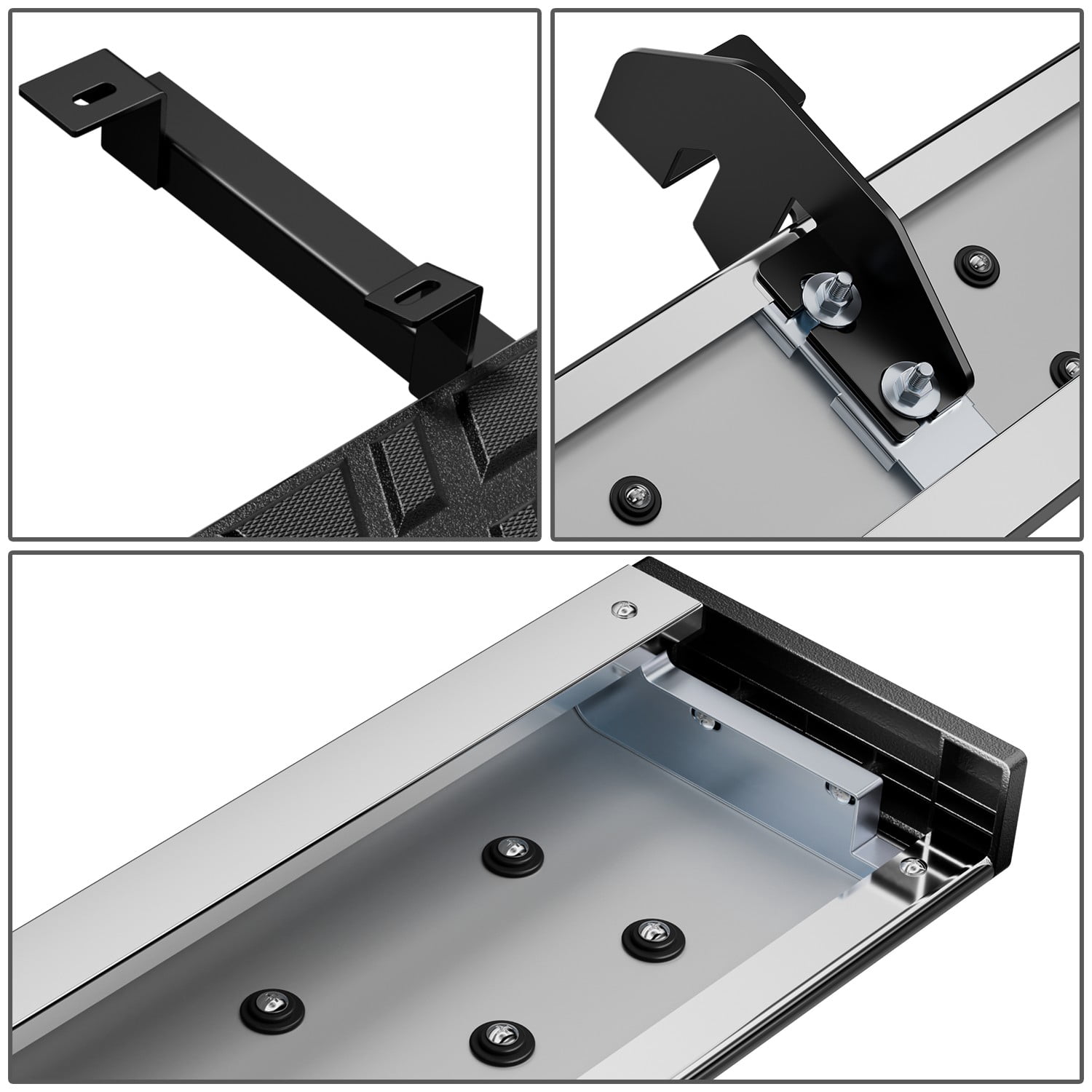 DNA Motoring 6.5" Side Step Nerf Bars Running Boards for 2015-2021 Lexus NX200t NX300 NX300h