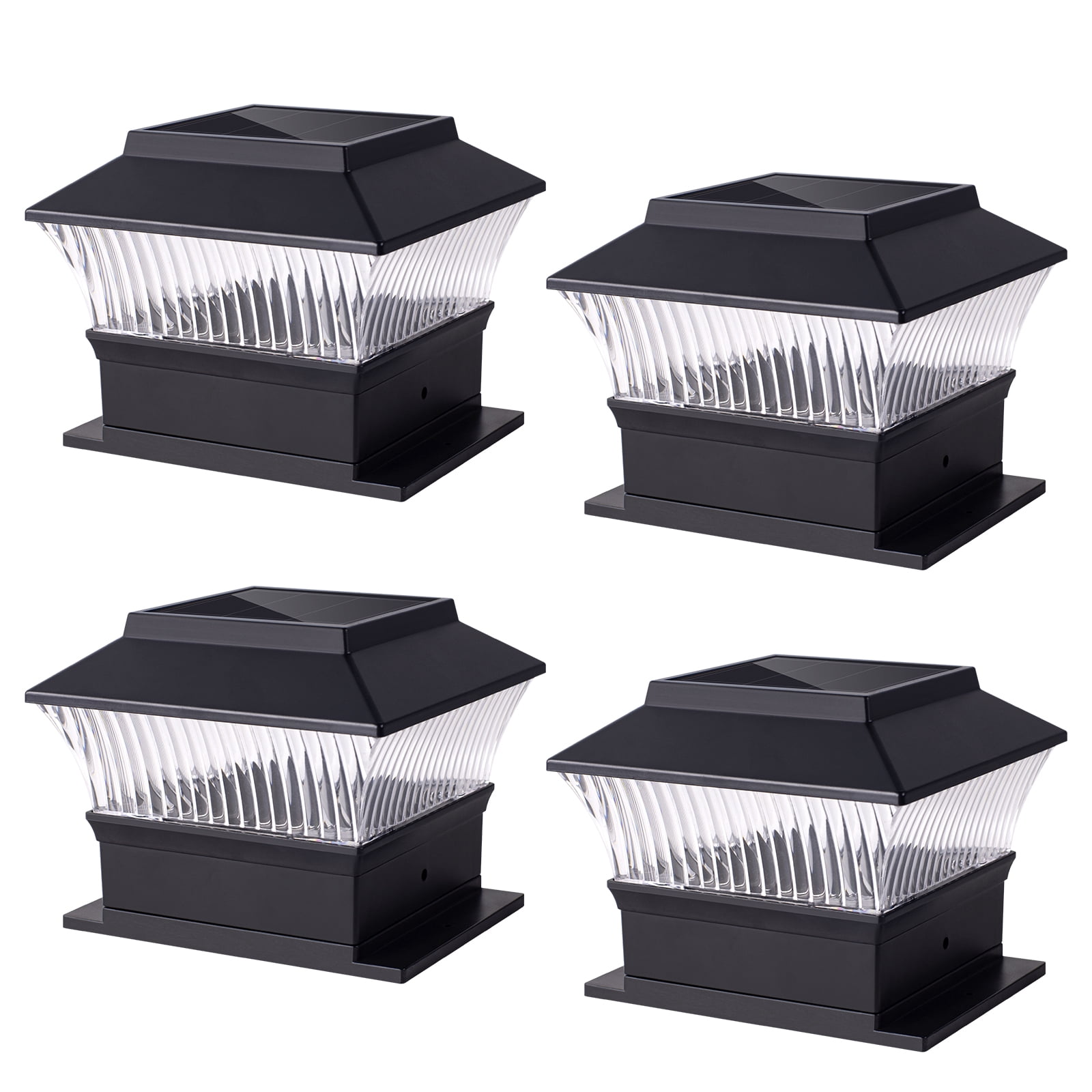 8 Pack Solar Post Cap Lights Outdoor, Waterproof LED for 4x4 Fence & Deck Posts
