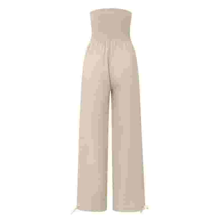 【SATIIIZ】Toffee Pintuck Wide Training Pants Ydkzymd Gaucho Pants for Women with Tie Belt Palazzo Wide