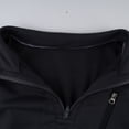 thumbnail image 4 of ZCFZJW Mens Long Sleeve Stand Collar Pullover Sweatshirts Casual 1/4 Zip up Solid Color Athletic Workout Sweatshirt Tops with Chest Zipper Pocket Black M, 4 of 7