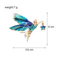 thumbnail image 2 of nipocaio Fairy Butterfly Rhinestones Brooch Pin Enamel Vintage Angel Wing Pins, 2 of 5