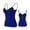 Blue, variant on Built in Bra Tank Tops for Women, Shelf Bra Tank Tops for Women Plus Size Basic Solid Color V Neck Adjustbale Spaghetti Strap Camisole Tees Blouses