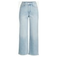 thumbnail image 3 of Free Assembly Women's Cropped Wide High Rise Straight Jeans, 3 of 5