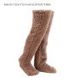 thumbnail image 4 of Pantimedias Poliéster Calentador de piernas Invierno Rodilla alta Protector de piernas largo Calcetín Legging, Marrón AweSitey AP001410-01, 4 of 7