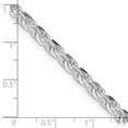 thumbnail image 2 of 925 Sterling Silver Rhodium Plated 4.25mm Sparkle-Cut Rope Chain Necklace 26 Inch Chain Necklace for Women and Men, 2 of 2