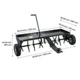 thumbnail image 4 of KFFKFF's 48-Inch Pull-Behind Lawn Aerator, Equipped with Universal Hitch, Iron Spikes in Alternating Layout, Ideal for Garden, Lawn, and Farm Aeration, 4 of 9