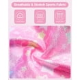 thumbnail image 5 of Two Piece Leotards for Girls Gymnastics with Shorts Ballet Tumbling Outfit Hollow Back Design, 5 of 6