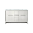 thumbnail image 3 of Lafarre 60 in W x 20 in D White Double Bath Vanity and White Quartz Top, 3 of 9