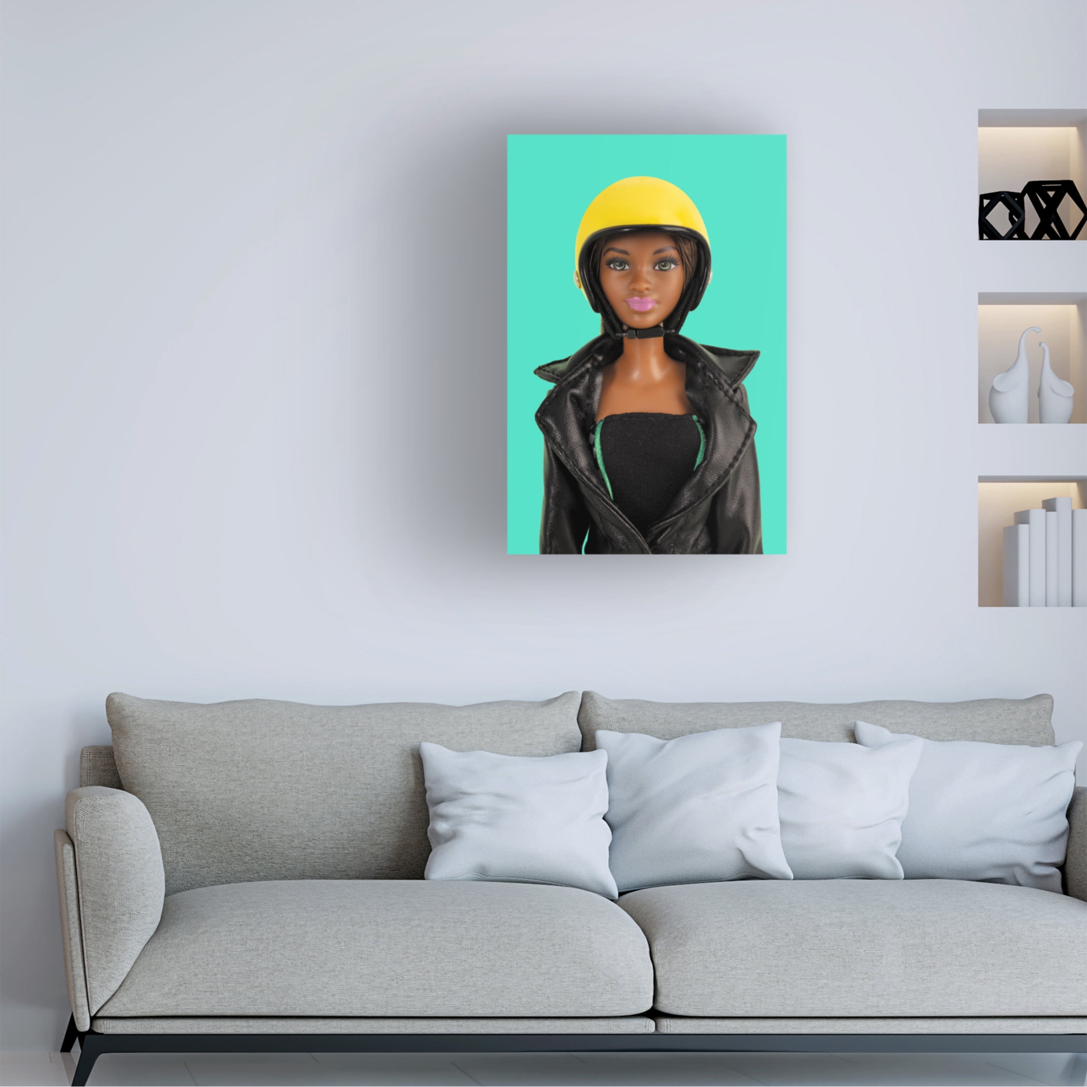Canvas Wall Art - Julia Ramiro 'Safety First' Wall Art for Living Room, Bedroom, or Office D?cor by Trademark Fine Art - 22 x 32 Inches