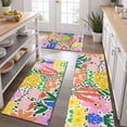 thumbnail image 2 of Pioneer Flower Floral Print Pattern Kitchen Rugs Sets Of 3,Kitchen Runner Rugs Non Skid Washable,Decorative Kitchen Floor Mats for Kitchen,Sink,Laundry,17"x30"+ 17"x47" + 17"x59", 2 of 6