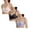 Purple 1PCS & Black 1PCS & Beige 1PCS, variant on CAIXIA 4 Pack Soft Cotton Scoopneck Girls Bras, Stretch Bralettes for Teen Natural Shaping Training Bra with Elastic Band,11-13 Years