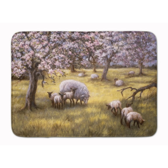 Sheep by Daphne Baxter Machine Washable Memory Foam Mat