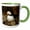 Green/White, variant on 3drose, Horned Puffin, Lake Clark National Park, Alaska., 11oz Two-tone Black Mug
