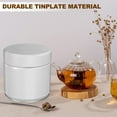 thumbnail image 4 of Uxcell 2Pcs Contenedores de Té Redondos, 4" x 4" Contenedores de Té Metálicos Herméticos para Té Suelto, Granos de Café, Especias - Almacenamiento Duradero, Compacto y Elegante (Blanco), 4 of 7