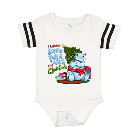

Inktastic I Wanna Hippopotamus for Christmas- Cute Hippo Gift Baby Boy or Baby Girl Bodysuit