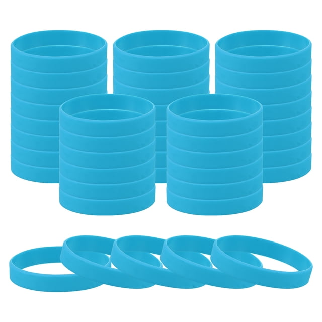 Pulseras de Goma Uxcell Unisex Pulseras Deportivas de Silicona para Fiestas de Deportes Juegos Moda Azul Cielo