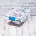 thumbnail image 4 of Sterilite 11.4 Liter Gasket Box, Weather-Resistant Small Clear Storage Bin with Latch Lid, Blue - 6PK, 4 of 9