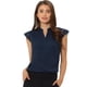 thumbnail image 1 of Blusa Básica Sin Mangas Con Cuello En V Para Oficina De Trabajo Para Mujer Azul Marino M, 1 of 5
