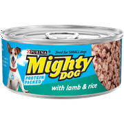 Purina Mighty Dog Small Breed Wet Dog Food, Lamb & Rice, 5.5 oz. Pull-Top Can
