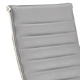thumbnail image 6 of Elle 20 Inch High Back Swivel Office Chair, Rolling Wheels, Light Gray, Saltoro Sherpi, 6 of 9