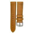 thumbnail image 3 of HIRSCH Earth Leather Watch Strap with Stainless Steel buckle - Honey - Adjustable Length - 24mm, 3 of 9