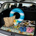 thumbnail image 2 of KEIAHUAN Cowhide Sunflower Aztec Car Trunk Mat 29" x 39", Universal Cargo Liner Anti-Scratch Vehicle Interior Accessories Fits for Most Cars and Pet Travel, 2 of 7