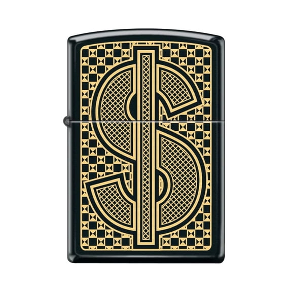 Zippo Lighter-Dollarsign Black Matte Windproof Lighter #Z5430