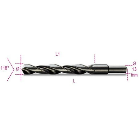 

Beta Tools USA 004100283 410A 14.00 mm. Rolled Twist Drill With Cylindrical Shank