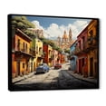 thumbnail image 3 of Designart "Fiesta City Mexico Mexican wall art III" Cityscapes Floater Framed Wall Art Living Room, 3 of 8