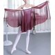 thumbnail image 4 of Blanco, talla L es adecuado para adultos con altura de 130/160 cm Falda cruzada transparente, falda de ballet Ropa de baile, 4 of 5