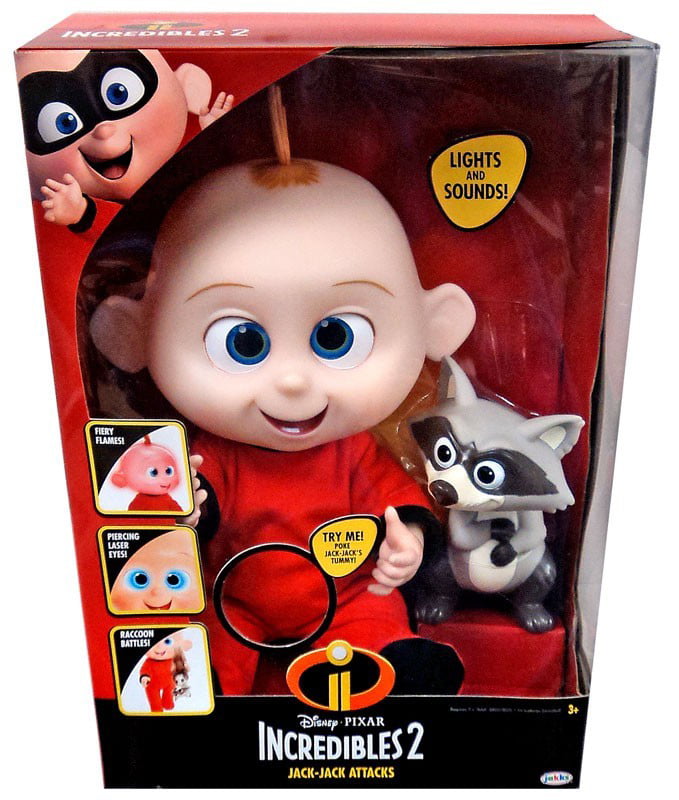 Incredibles 2 Jack Attacks includes Racoon Plush Doll 