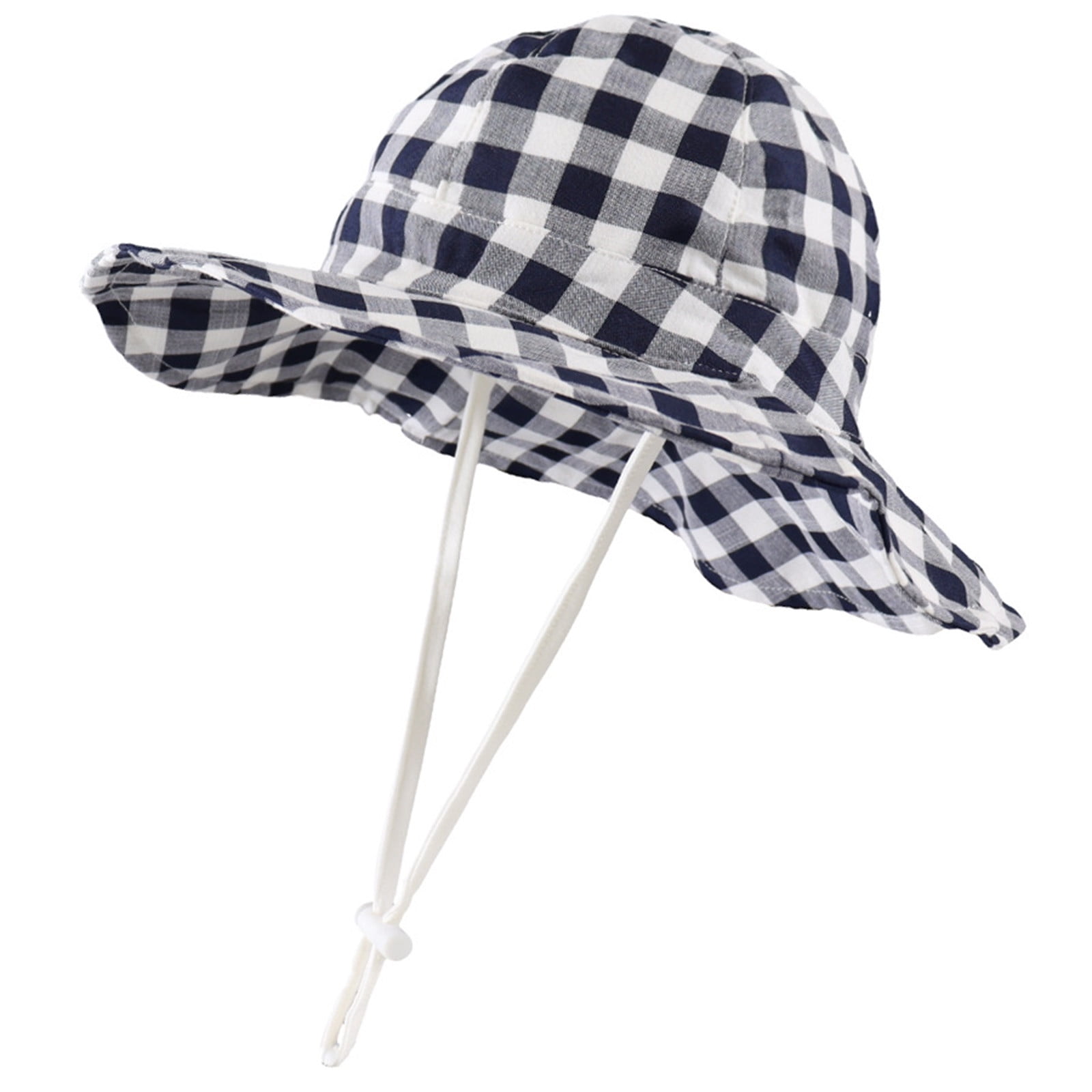 Navy and Plaid Wide Brim Hat Wholesale Heathered Wide Brim Hat -Cream – Hadley Wren Wholesale main image 2