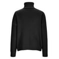 thumbnail image 5 of Utoimkio Women's Turtleneck Sweaters Cable Knit Long Sleeve Solid Pullover Sweaters Fall Winter Loose Fit Pullover Tops for Women, 5 of 6