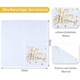 thumbnail image 2 of Servilletas de feliz cumpleaños, paquete de 30 servilletas de cumpleaños, servilletas de papel, para hombres, mujeres, niñas, decoración de fiesta de cumpleaños (blanco/dorado), 2 of 5
